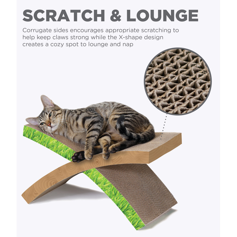 Petstages Easy Life Hammock Corrugated Cat Scratcher With Catnip Wayfair